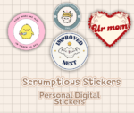 Digital Scrumptious Stickers Pack